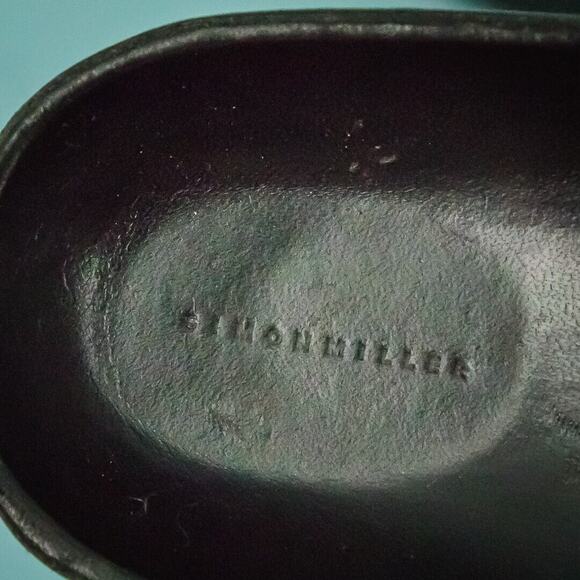 Simon Miller 41 Size 11 Black Chunk Leather Footbed Buckle Platform Sandals - Picture 5 of 6